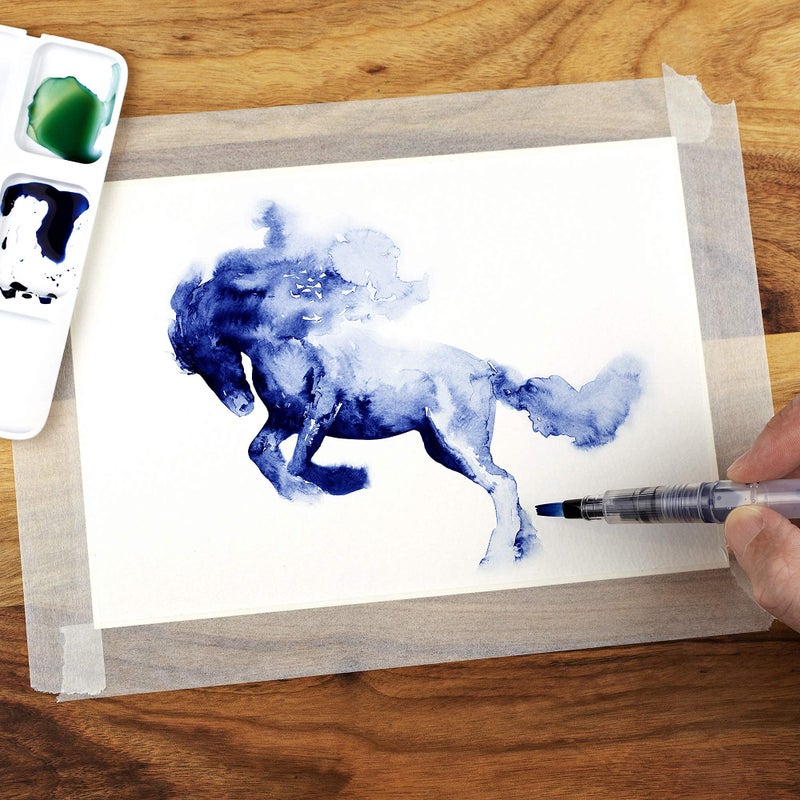 Chromatek AquaPens. Set of 6 Refillable Aqua Watercolor Brushes with Nylon Tips. Easy Water Brush Pens for Painting. Blending & Calligraphy. Includes Online Video Tutorials & Templates - Image 3